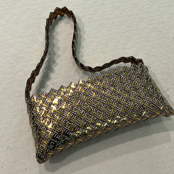 Handbags - Petite bag. Made from gum wrappers purchased in Dominican Republic